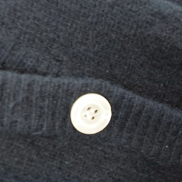Susann d. Black Lambswool/Angora Butter Soft Button Cardigan Elegant Luxe Sz.S - Picture 2 of 9